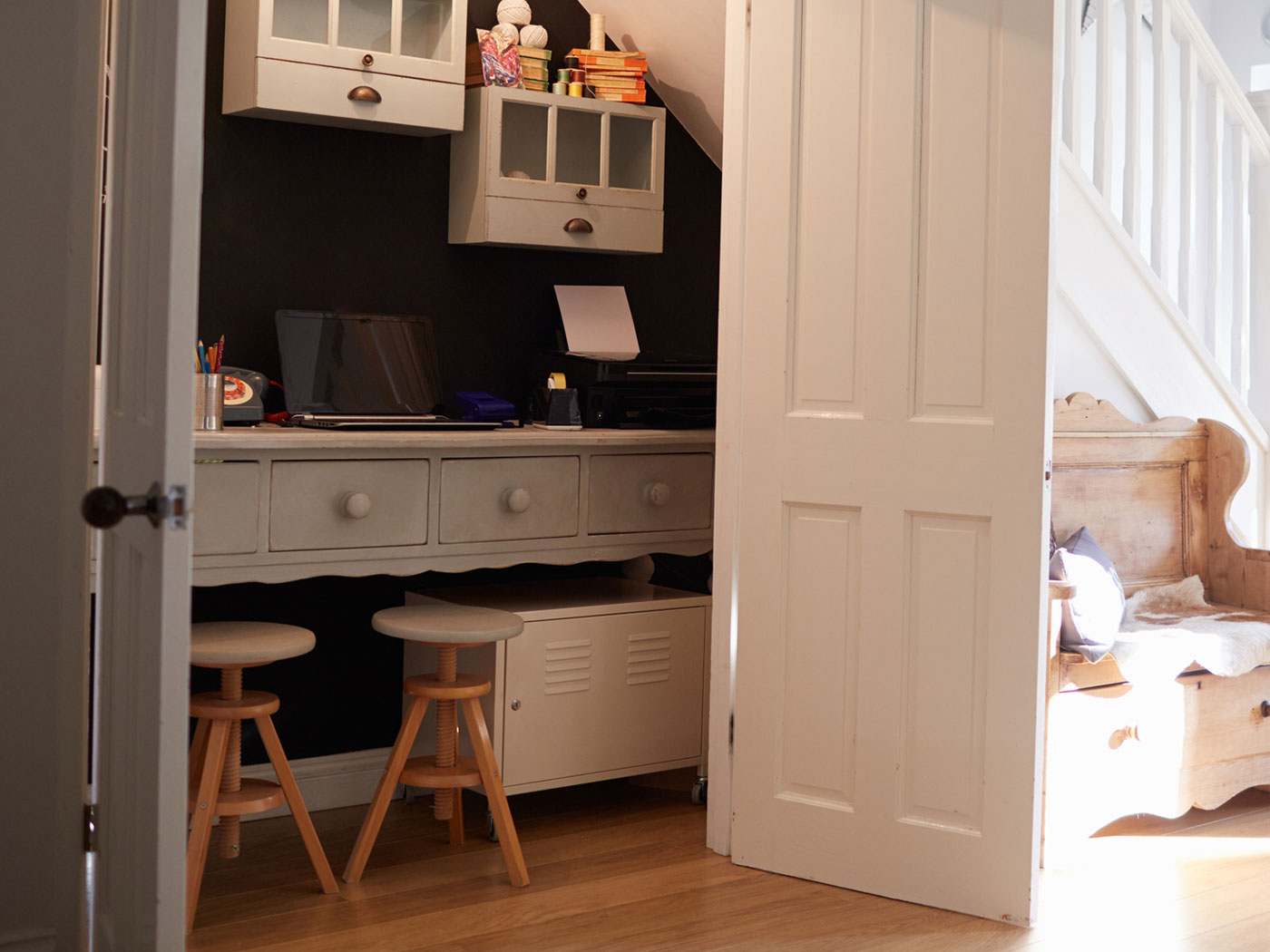 Home Office Closet Built-in - Craftworks Custom Cabinetry