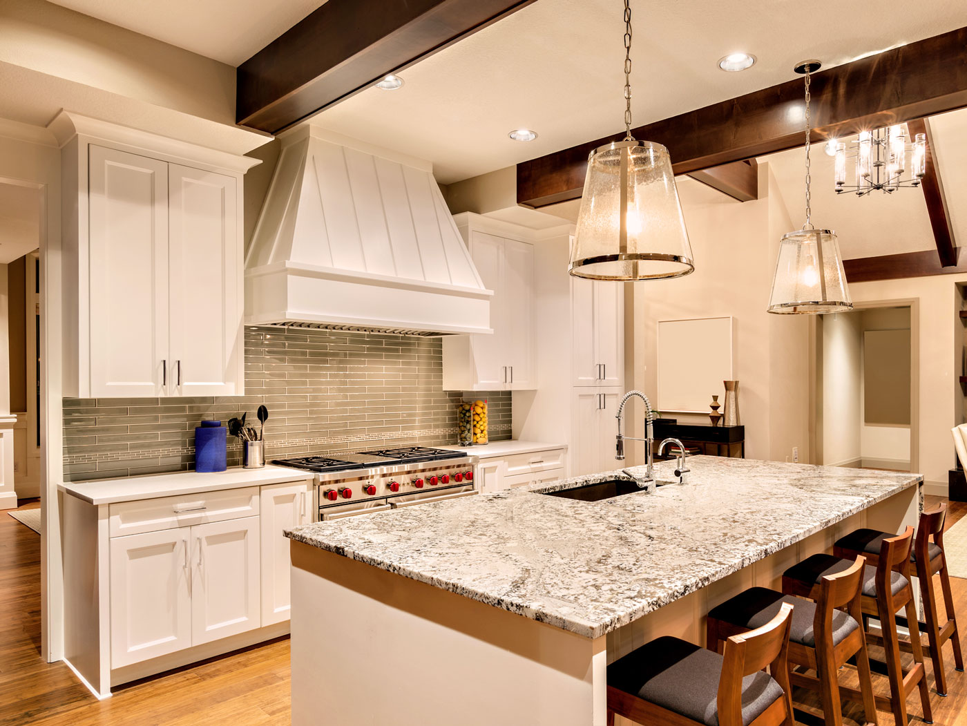 Custom Kitchen with Island - Craftworks Custom Cabinetry
