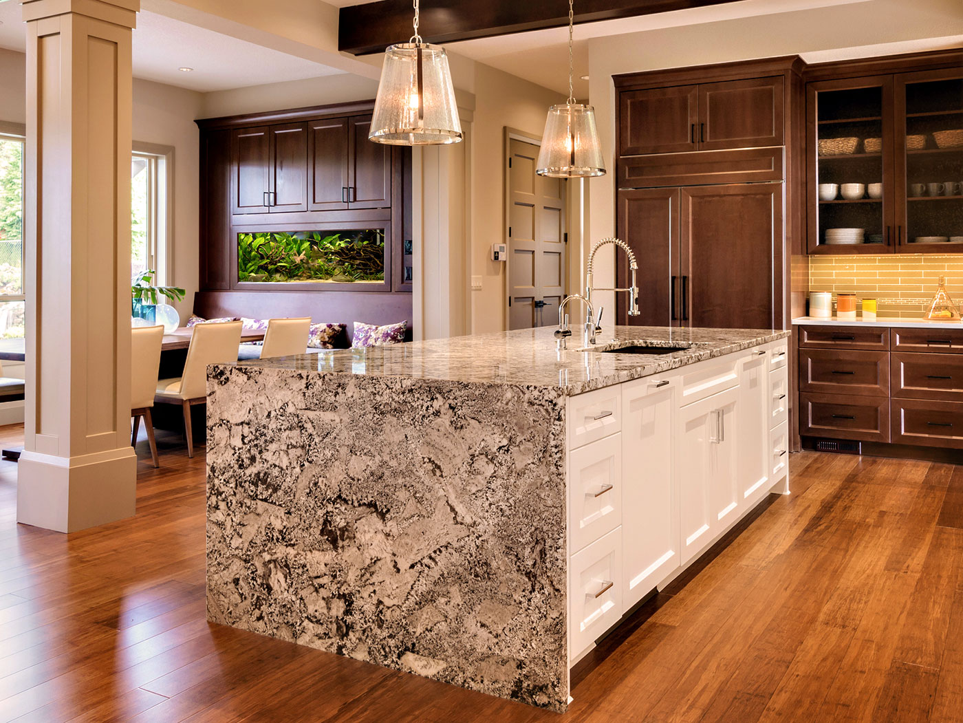 Custom Kitchen with Island - Craftworks Custom Cabinetry