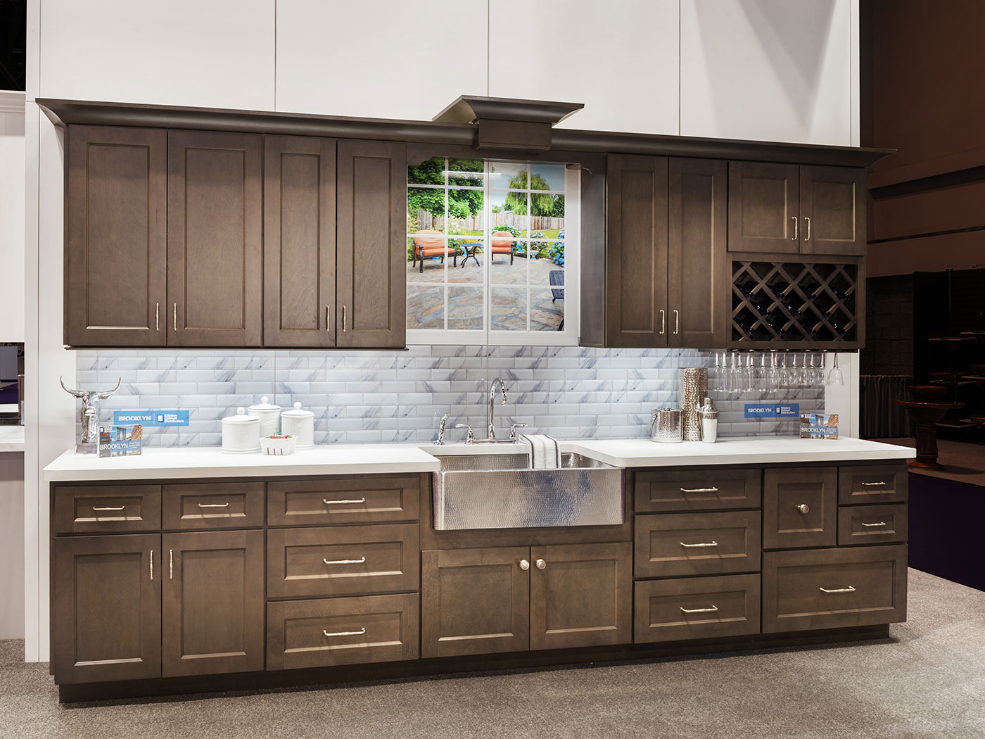 Standard Kitchen Cabinets Brooklyn White and Slate - Craftworks Custom Cabinetry